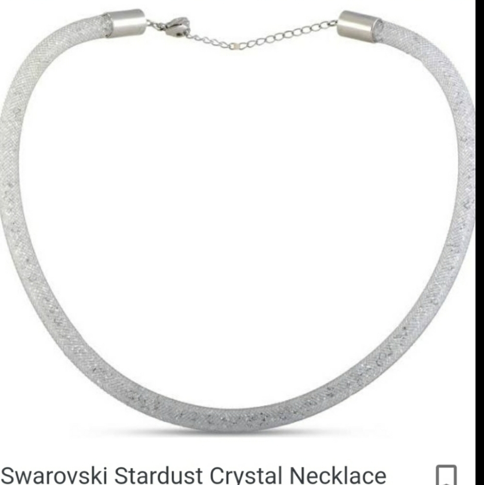 Swarovski Stardust Necklace -light silver